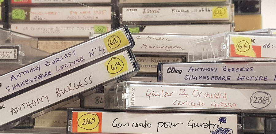 Picture of Anthony Burgess cassette tapes