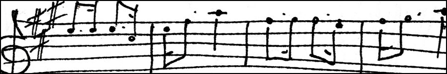 hand-drawn stave