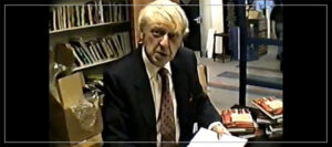 Anthony Burgess looking at the camera