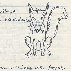 A doodle of a fox
