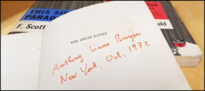 Great Gatsby signed by Anthony and Liana Burgess