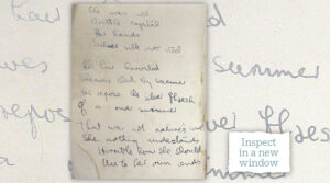 Lynne's handwritten copy of Girl