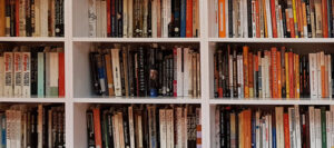 Books on Reading Room shelves