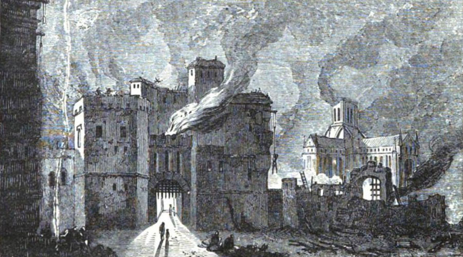 Newgate in flames