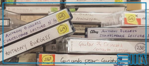 A selection of Anthony Burgess's cassette tapes