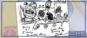 Anthony Burgess's hand-drawn illustration to his son
