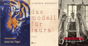 Three book covers in the German language