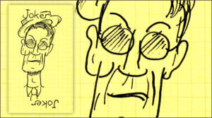 James Joyce doodled playing card