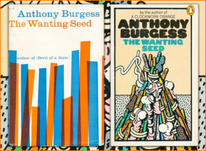 Older editions of The Wanting Seed. Two book covers.