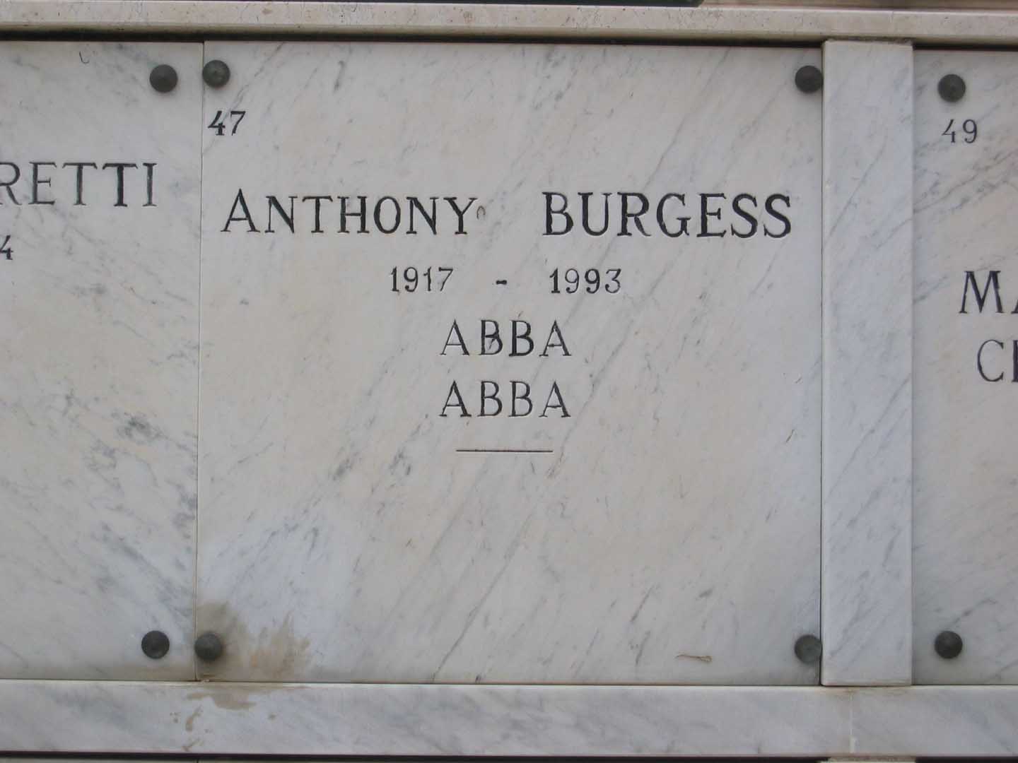 Image result for anthony burgess tombstone