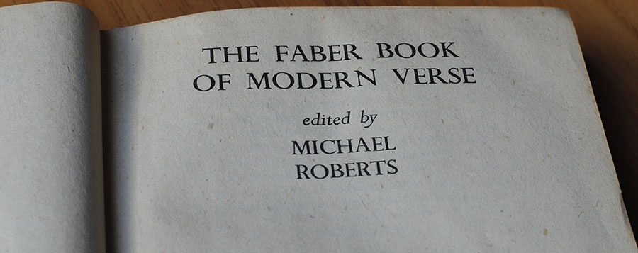 Faber Book of Modern Verse title page